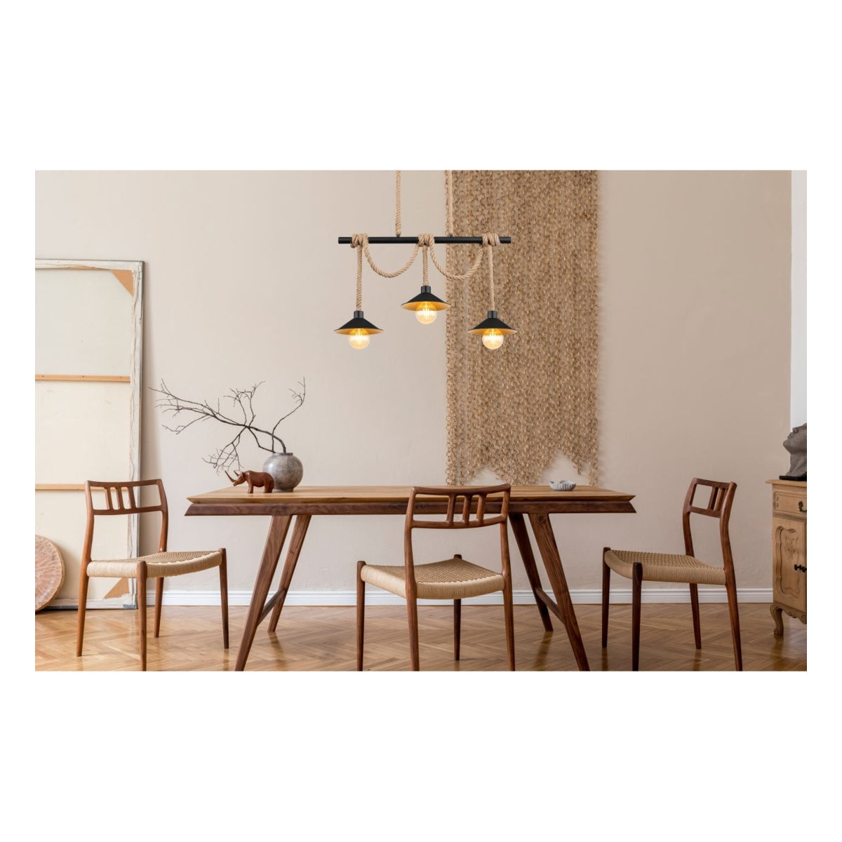 Hanglamp DIANA 22.0 cm 3-lichts Zwart