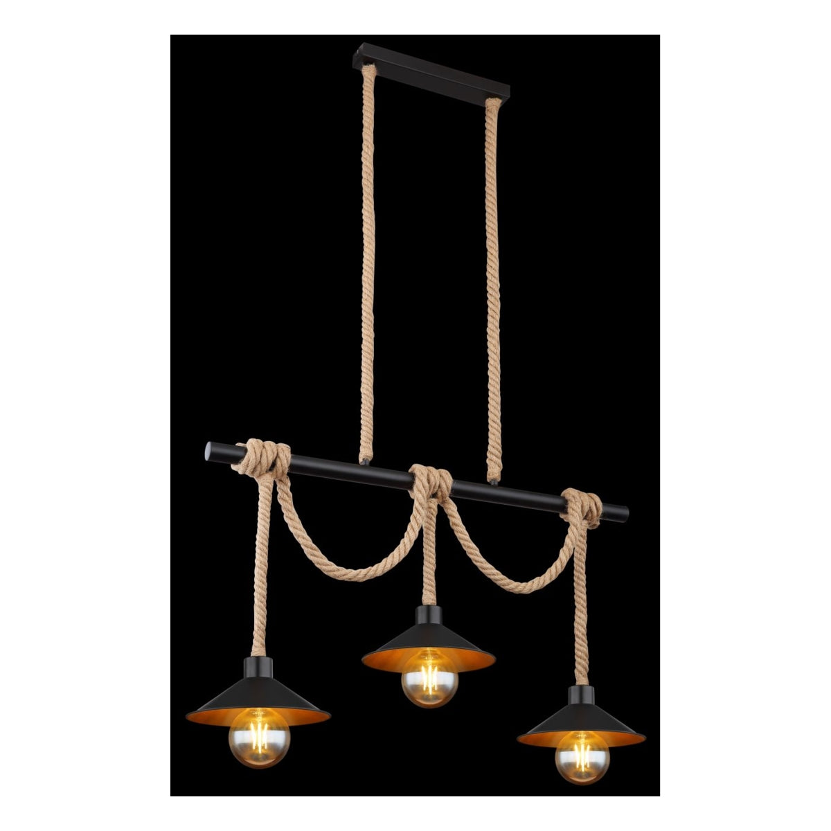 Hanglamp DIANA 22.0 cm 3-lichts Zwart