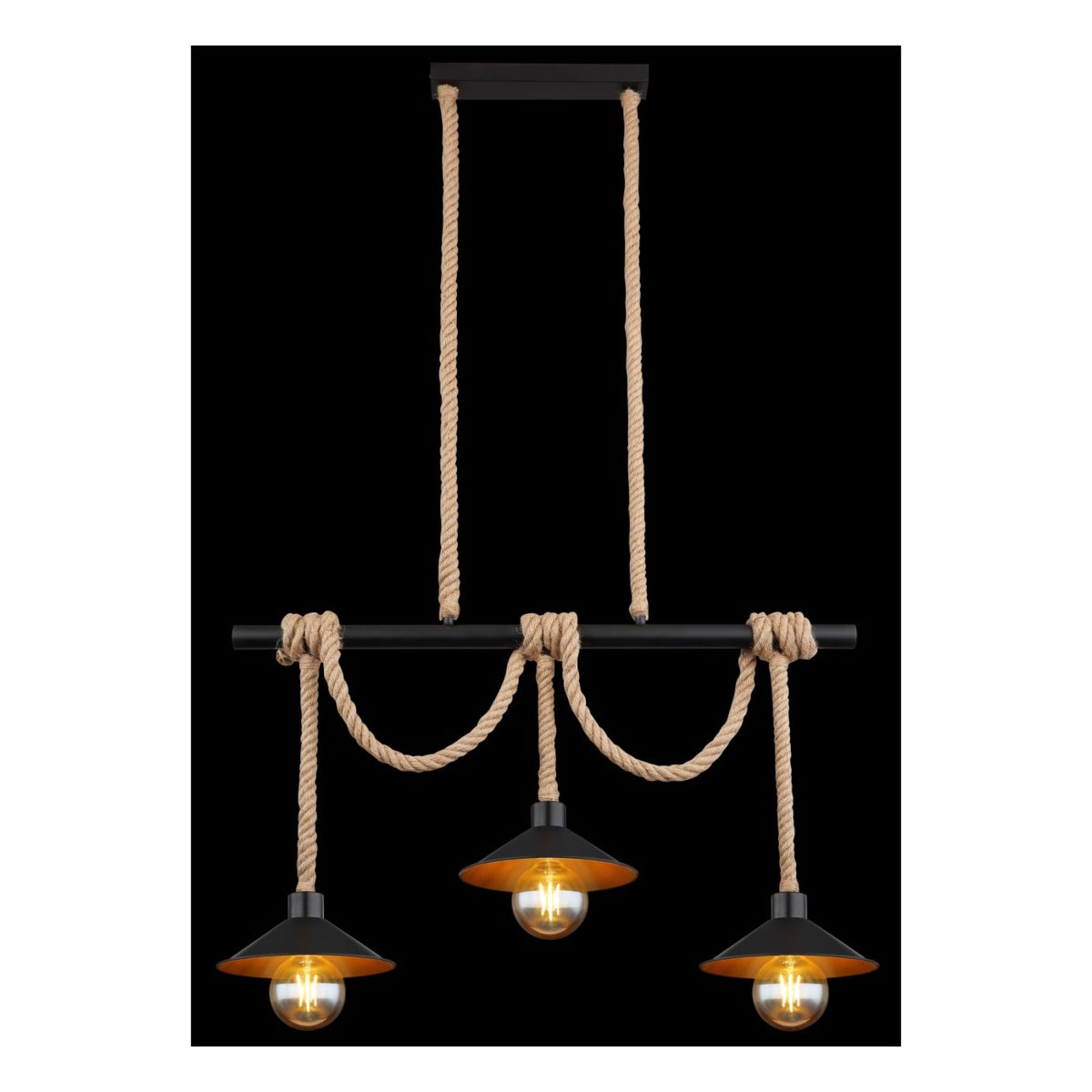 Hanglamp DIANA 22.0 cm 3-lichts Zwart