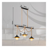 Hanglamp DIANA 22.0 cm 3-lichts Zwart