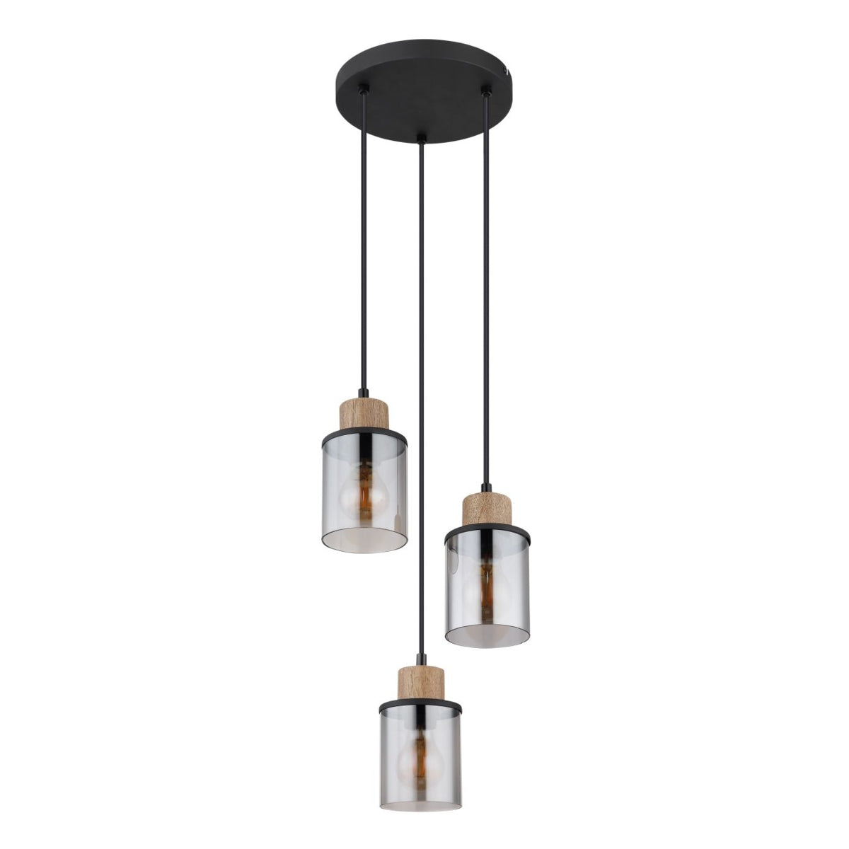 Hanglamp REID 10.0 cm 3-lichts Zwart