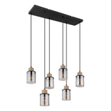 Hanglamp REID 10.0 cm 6-lichts Zwart