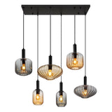 Hanglamp VALLETTA 100.0 cm 6-lichts Zwart