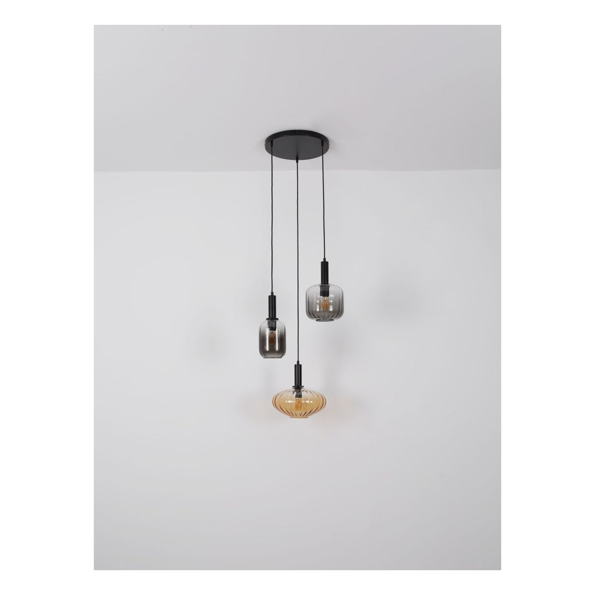 Hanglamp VALLETTA 100.0 cm 6-lichts Zwart