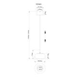 Hanglamp QUINTARA 20.0 cm 1-lichts Zwart