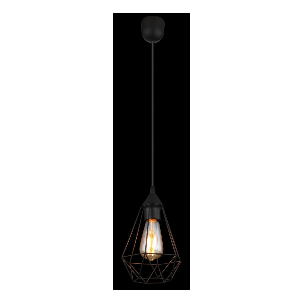 1XE27 17.1 cm 1-lichts Zwart