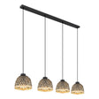 Hanglamp COLLY 20.0 cm 4-lichts Zwart