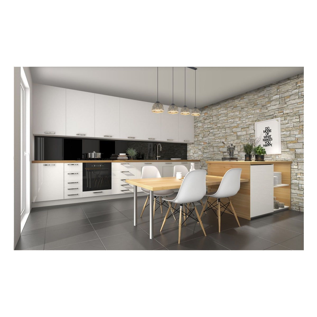 Hanglamp COLLY 20.0 cm 4-lichts Zwart