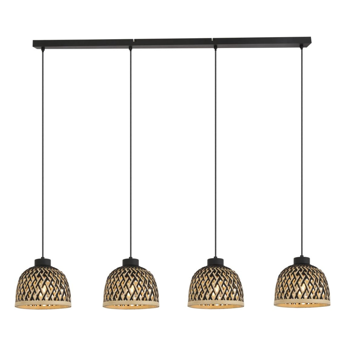 Hanglamp COLLY 20.0 cm 4-lichts Zwart