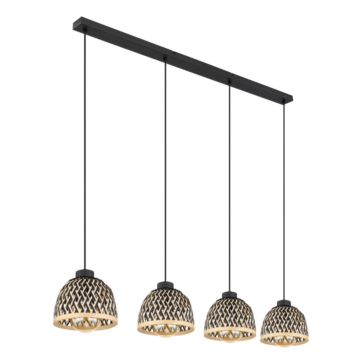 Hanglamp COLLY 20.0 cm 4-lichts Zwart