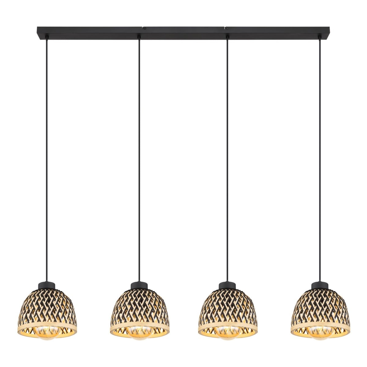 Hanglamp COLLY 20.0 cm 4-lichts Zwart