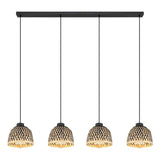Hanglamp COLLY 20.0 cm 4-lichts Zwart