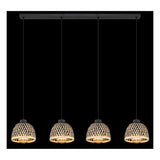 Hanglamp COLLY 20.0 cm 4-lichts Zwart