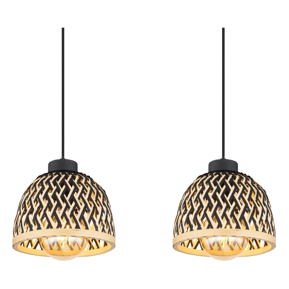 Hanglamp COLLY 20.0 cm 4-lichts Zwart