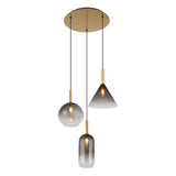 Hanglamp ELISABETH nan cm 3-lichts Messing