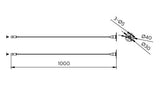Philips CoreLine | LED Batten ophangkabel | 1m