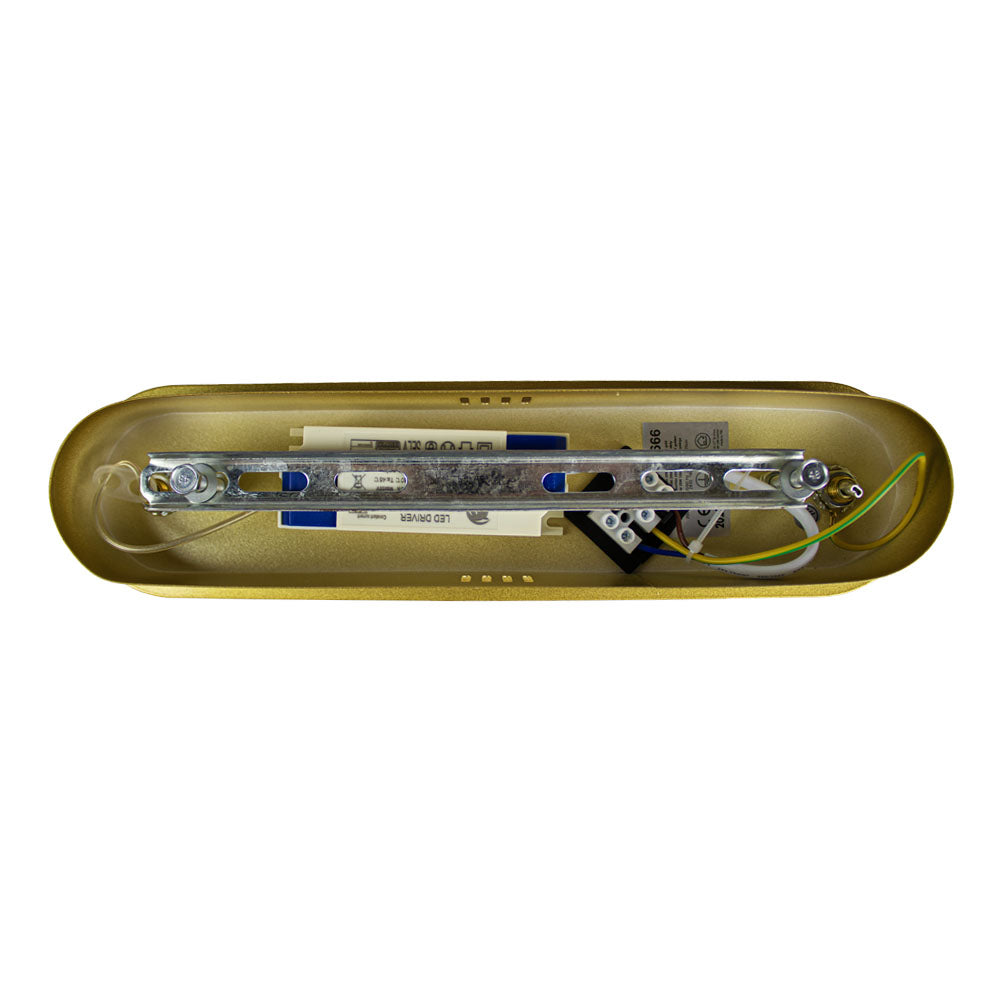 Langwerpige hanglamp 120cm | Goud | Lineair | 20 watt | 4000K | Aansluiting