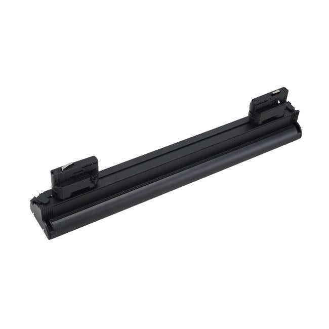 Zwarte tonercartridge drum voor printer, schuine bovenaanzicht met zicht op bevestigingspunten en gerolde kop.