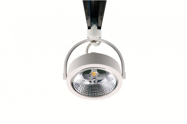 LED operatielamp met ronde kop, gemonteerd aan het plafond, vooraanzicht – ideale verlichting voor gebruik in medische of chirurgische omgevingen.