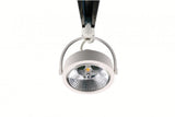 LED operatielamp met ronde kop, gemonteerd aan het plafond, vooraanzicht – ideale verlichting voor gebruik in medische of chirurgische omgevingen.