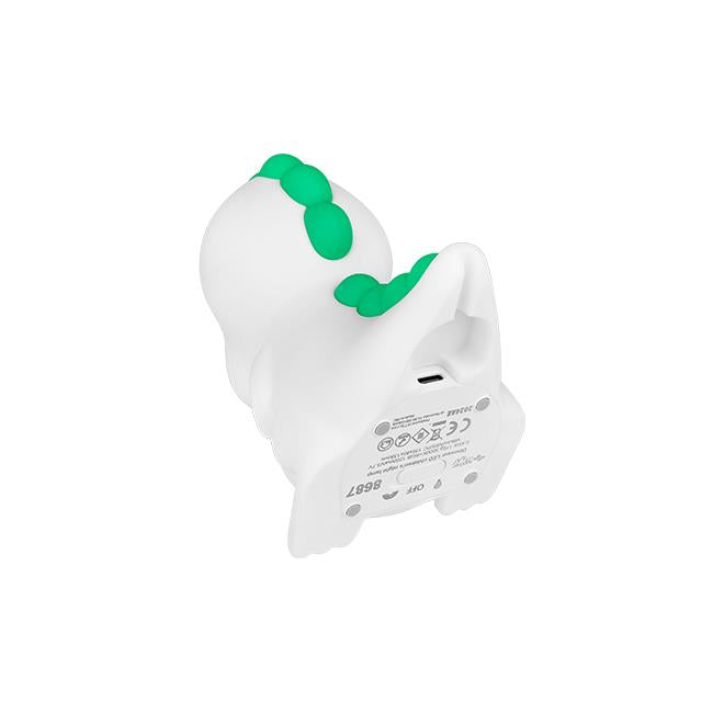 Nachtlampje kinderen | Dinosaurus met lamp | 0,45 Watt | 3000K+RGB | USB oplaadbaar