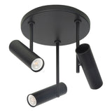 Opbouwspot Trend Zwart Metaal Rond GU10 3-voudig ⌀ 20cm