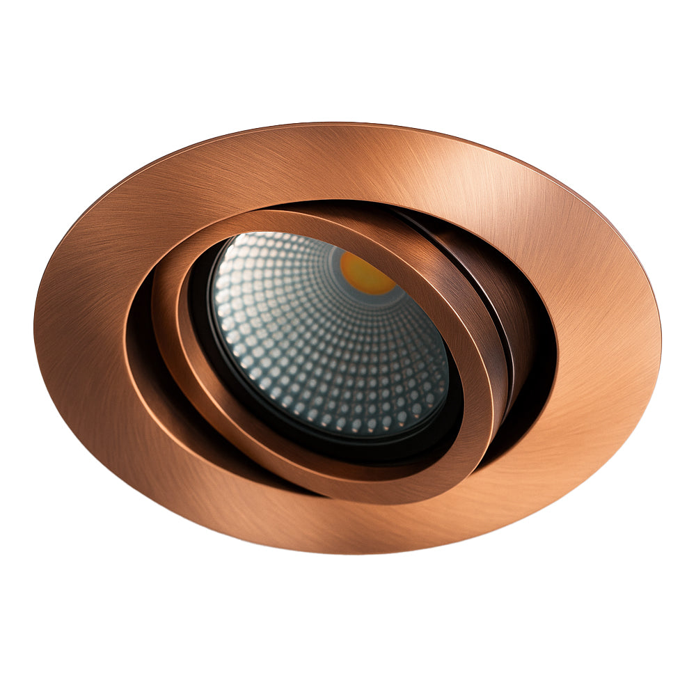 LED Dimbare inbouw spot 5W | Ø70mm | Koper