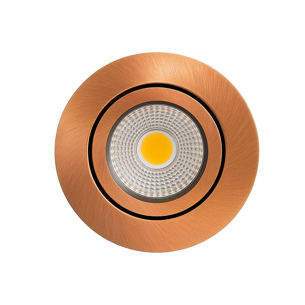 LED Dimbare inbouw spot 5W | Ø70mm | Koper