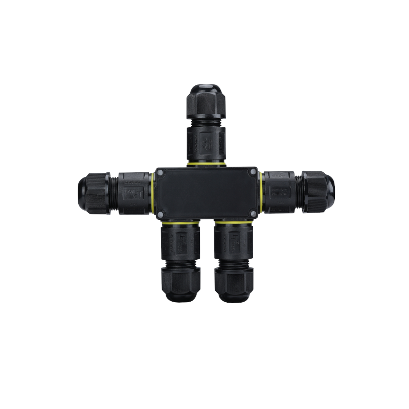 3 Pin | 5-weg quick connector zwart | ip68 | 4-11mm
