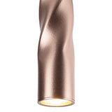 Moderne hanglamp met krul | 30 cm | Rosé Goud | GU10 fitting | Aan