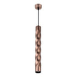 Moderne hanglamp met krul | 30 cm | Rosé Goud | GU10 fitting