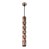 Moderne hanglamp met krul | 30 cm | Rosé Goud | GU10 fitting