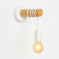 LED Wandlamp Hikari |  E27 fitting | Hout Wit