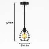 Moderne Hanglamp 10cm | LED E27 | Zwart | Attems