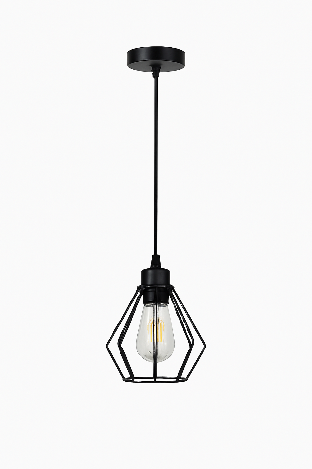 Moderne Hanglamp 10cm | LED E27 | Zwart | Attems