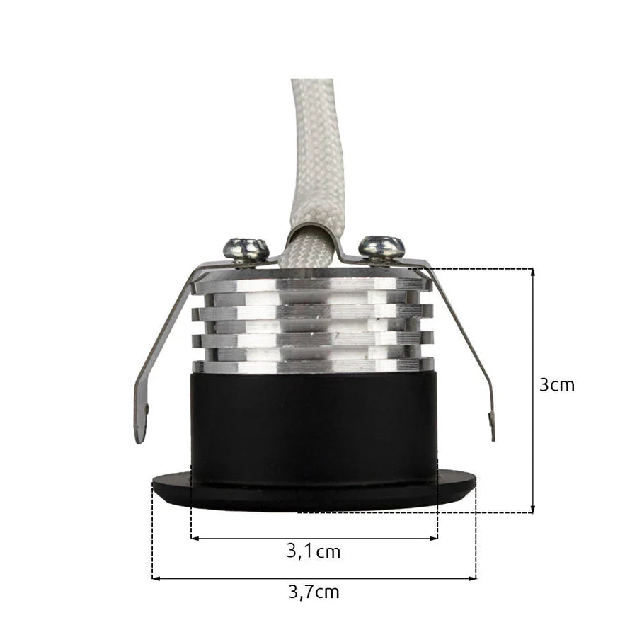 8x | Smart veranda inbouwspots zwart | 1.5 Watt | Complete set | Zigbee | HUE Compatible