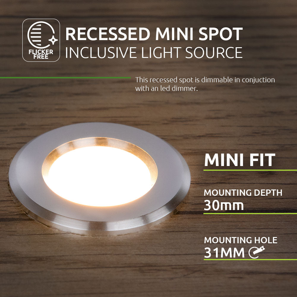 8x | Smart veranda inbouwspots wit | 1.5 Watt | Complete set | Zigbee | HUE Compatible