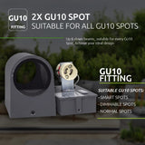 SMART LED Wandlamp | Tuya / WiFi | Santa barbara | Incl. 2x lichtbronnen | Antraciet