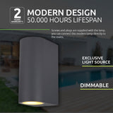 SMART LED Wandlamp | Tuya / WiFi | Santa barbara | Incl. 2x lichtbronnen | Antraciet