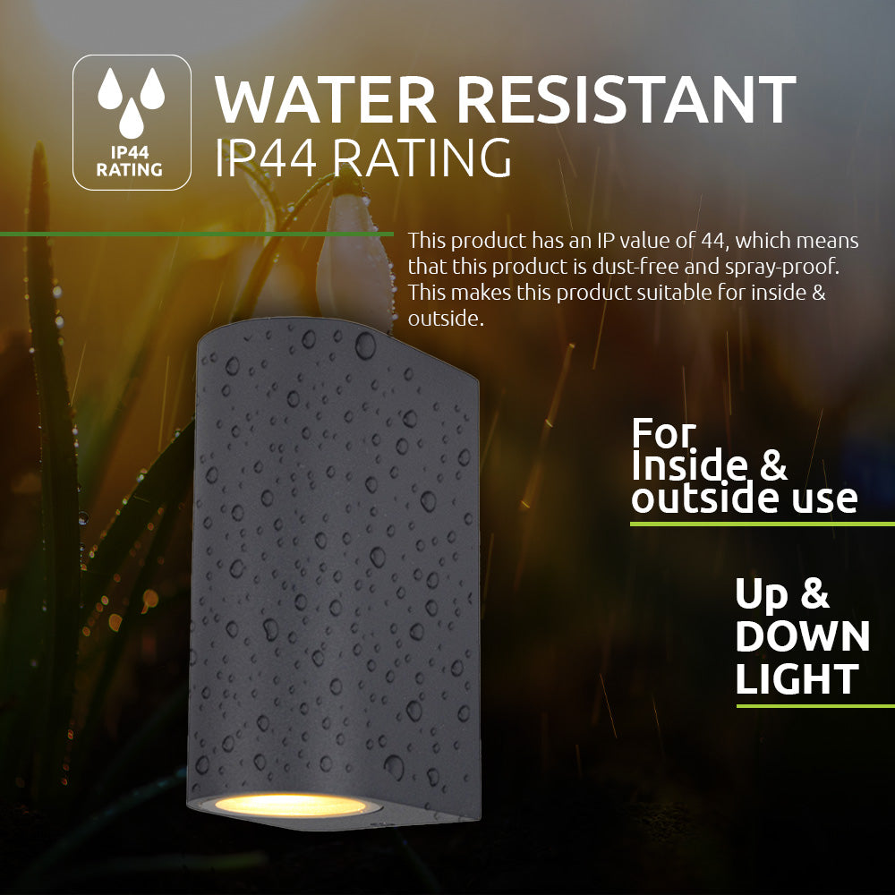 SMART LED Wandlamp | Tuya / WiFi | Santa barbara | Incl. 2x lichtbronnen | Antraciet