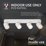 LED moderne plafonspot wit vier keer gu10 fitting - template ipwaarde