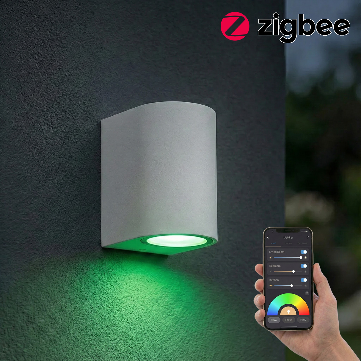 SMART LED Wandlamp | Zigbee | Sacramento | Incl. lichtbron | HUE Compatible| Wit