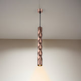 Moderne hanglamp met krul | 30 cm | Koffie Goud | GU10 fitting - sfeerfoto