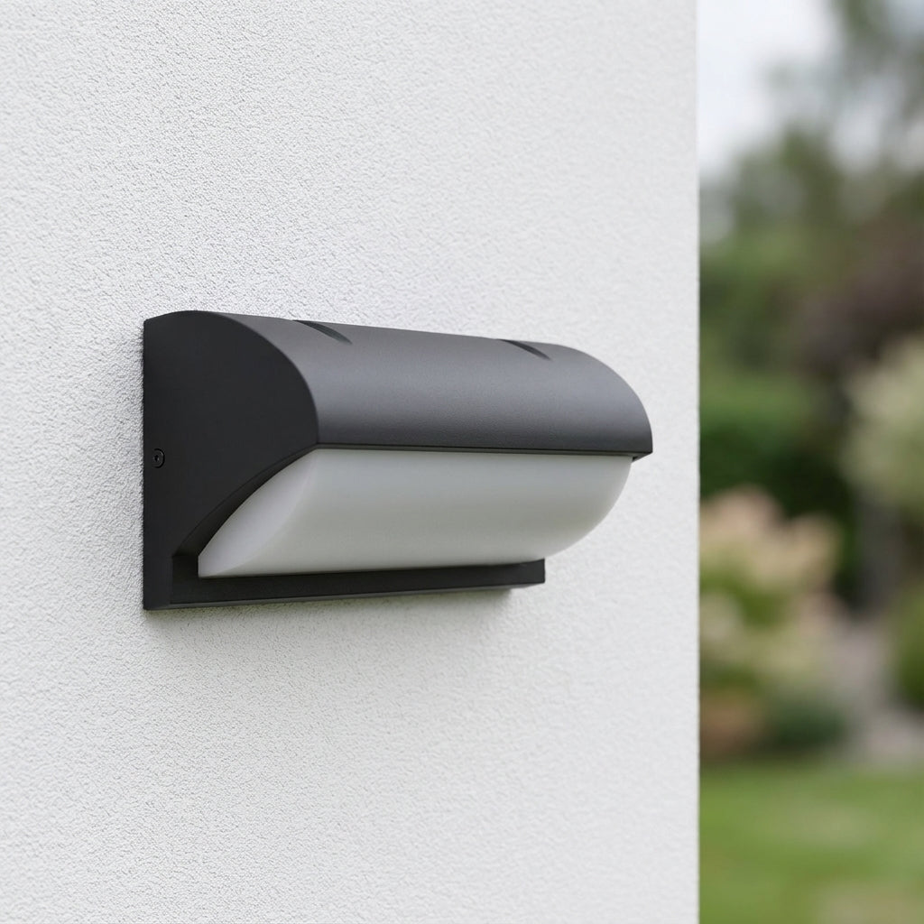 LED Bulkhead wandlamp | 12W lichtbron | Zwart | Waterdicht