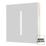 Wandlamp met sleufvormige lichtopening, kleur wit, LED-verlichting van 4000 Kelvin – schuin vooraanzicht rechts.