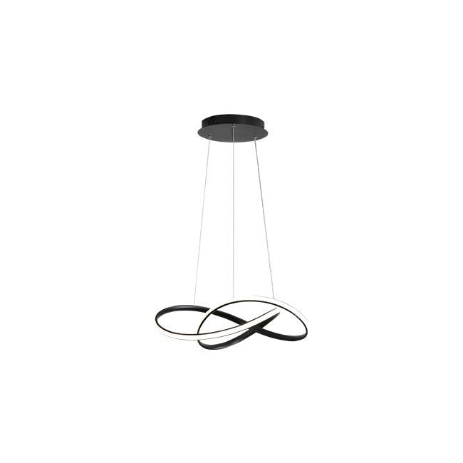 Moderne Hanglamp - Zwarte ring - Ø50cm - 4000K naturel wit