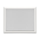 Wit afdekraam met glad oppervlak, rechthoekig ontwerp, voor wandmontage – vooraanzicht.