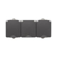 Opbouw Wandcontactdoos 3-voudig - IP55 - Grijs