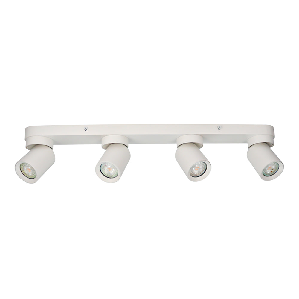 Opbouw plafond spot 4-voudig Modern Wit GU10 fitting - vooraanzicht