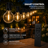50M Prikkabel / Lichtsnoer met afstandsbieding | Incl. 87x LED lampen | DIMBAAR | 1W | 2700K | 24V | Plug & Play | Koppelbaar